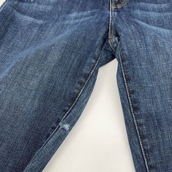 Frame Le Skinny De Jeanne Distressed Skinny Mid-Rise Jeans Stretch Size 26 - Picture 9 of 13